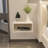 Modern Nightstand with Ephesus Color Finish, 17.7 x 8.3 x 13.8 inches | 100% Melamine Coated Particle Board, Thickness: 0.7 inches | Stylish Marble Design, Perfect for Contemporary Bedrooms & Living Spaces