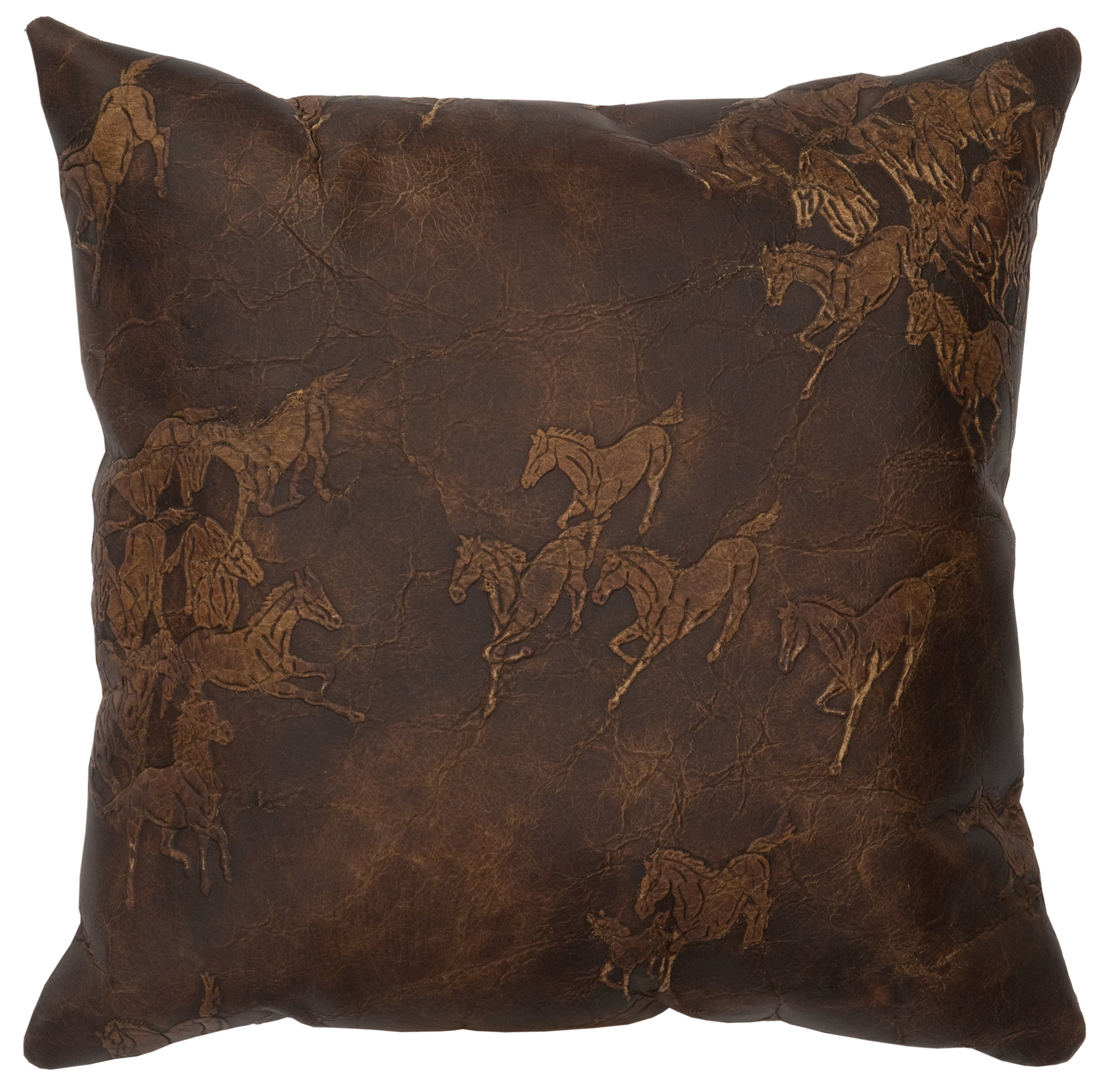 Wooded River Settler Leather Pillow
