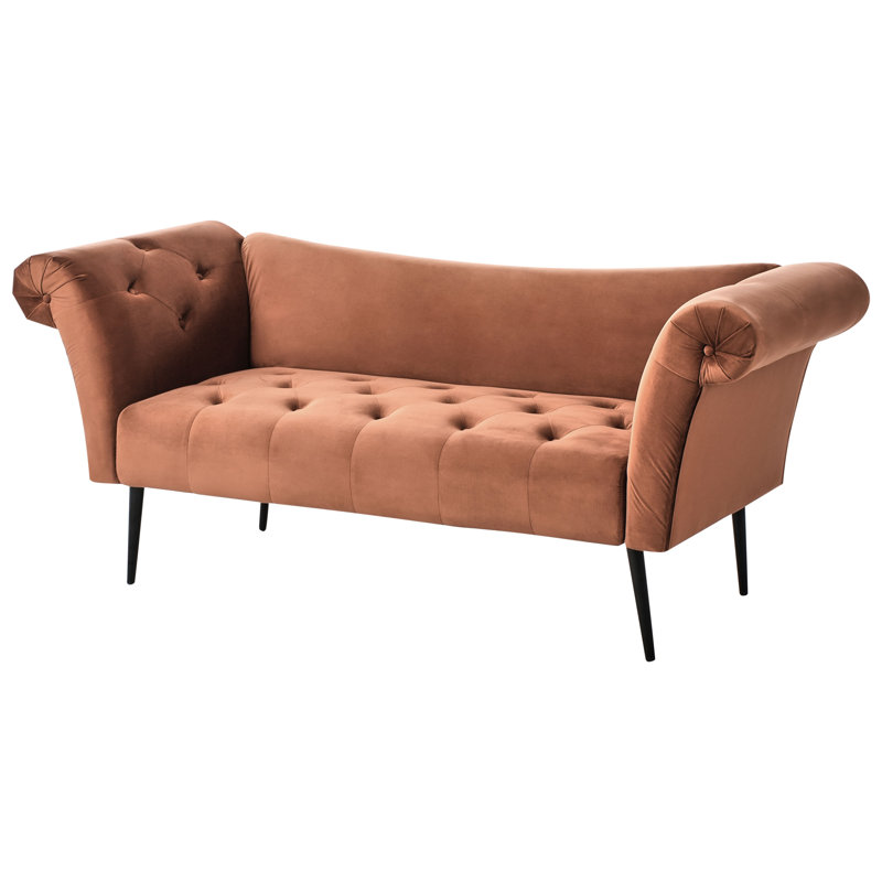 Chaise Longue NANTILLY Fabric, Brown