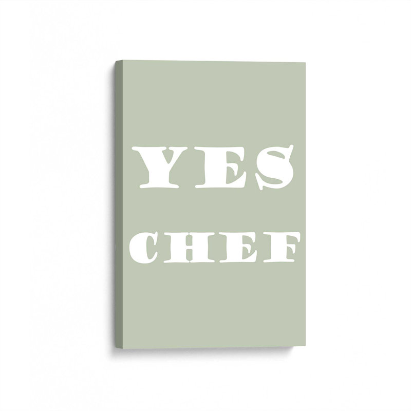 Yes Chef II Wrapped Canvas, 18" H x 12" W