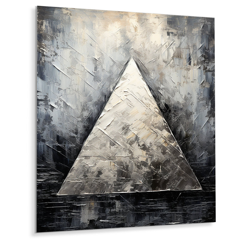 " Triangle Trance Shimmering Silver ", 20" H x 12" W x 1" D