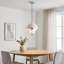 Mid-Century Modern Pendant Light, Adjustable Dual-Shade E26 Ceiling Lamp for Living Room, Dining Room