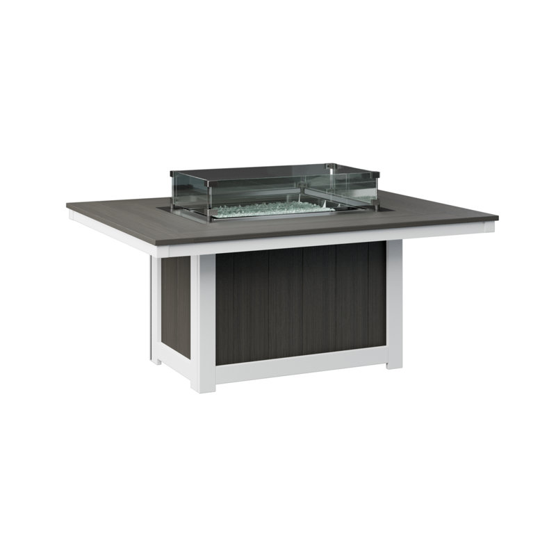 Foyer de table rectangulaire berlinois Berlin, H 24 po x l 53,87 po x P 41,37 po, Gris côtier