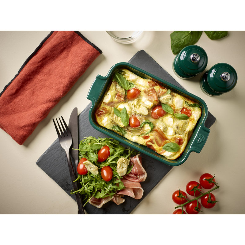 Peugeot Appolia Rectangular Ceramic Baking Dish, 3.15" H x 12.5" L x 8.86" W