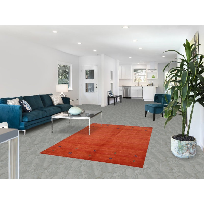 Tapis indien fait à la main en laine de style Gabbeh 5 x 7