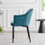 Calley Velvet Bucket Tub Chairs with Tapered Metal Legs and Vertical Stitching-63645334-63645336