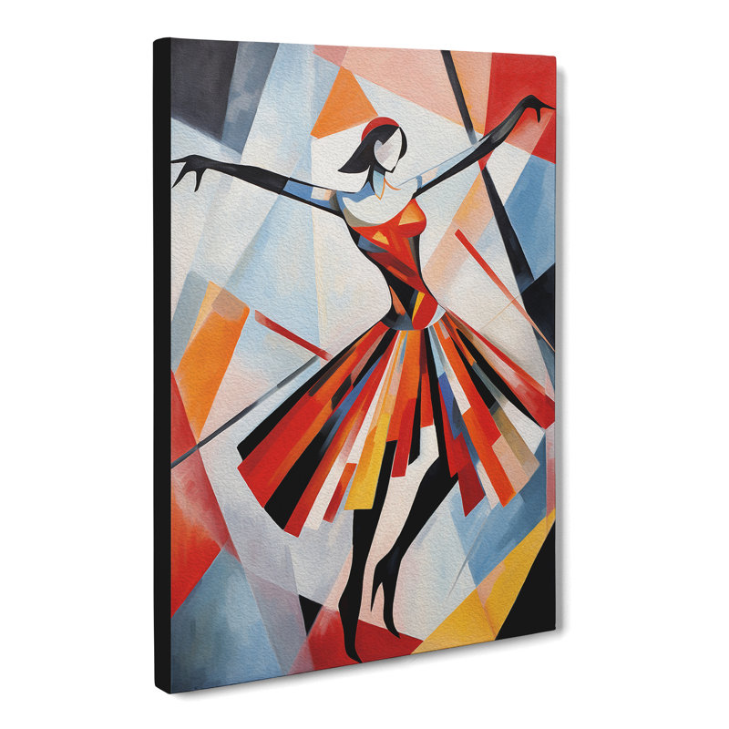 Ballet Dancer Constructivism No.2 - Wrapped Canvas, 50cm H x 35cm W x 3cm D