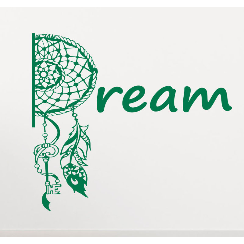 Décalcomanie murale mehndi rêve catcher, Vert