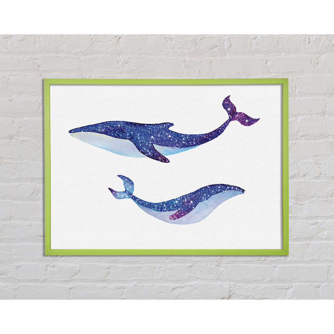 Gerahmtes Leinwandbild Twinkling Whales