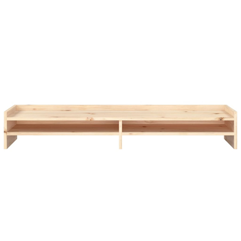 Lakeicha Wood Monitor Stand, 24 cm H x 100 cm W x  16 cm D, Brown