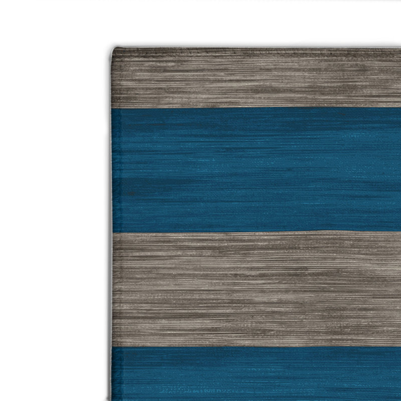 Tapis intérieur / extérieur vert HorizontalStripes, Rectangle 4pi x 6 pi