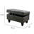 Julies 28.5" Wide Faux Leather Storage Ottoman