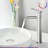 Bathroom Sink Faucet In Brushed Nickel Look - Modern Tall Single Handle One Hole Lavatory Tap Style-121612983