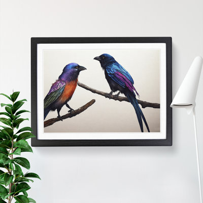 Crow Bird Watercolour Vol.3 - Framed Print
