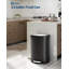 13 gal / 50 L Plastic Trash Can with Lid, Large Garbage Can for Kitchen, Rustproof Step-on Kitchen Trash Bin with Liner Rim, Rear Handle, Soft Close Lid