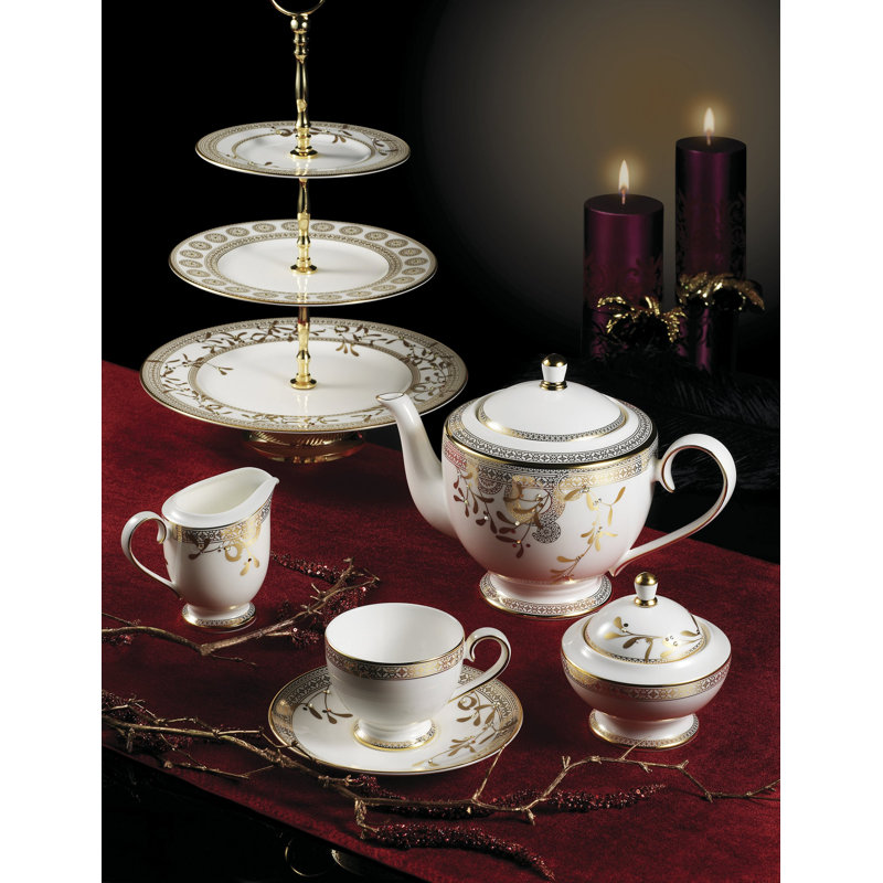 Golden Leaves Bone China Espresso Cup