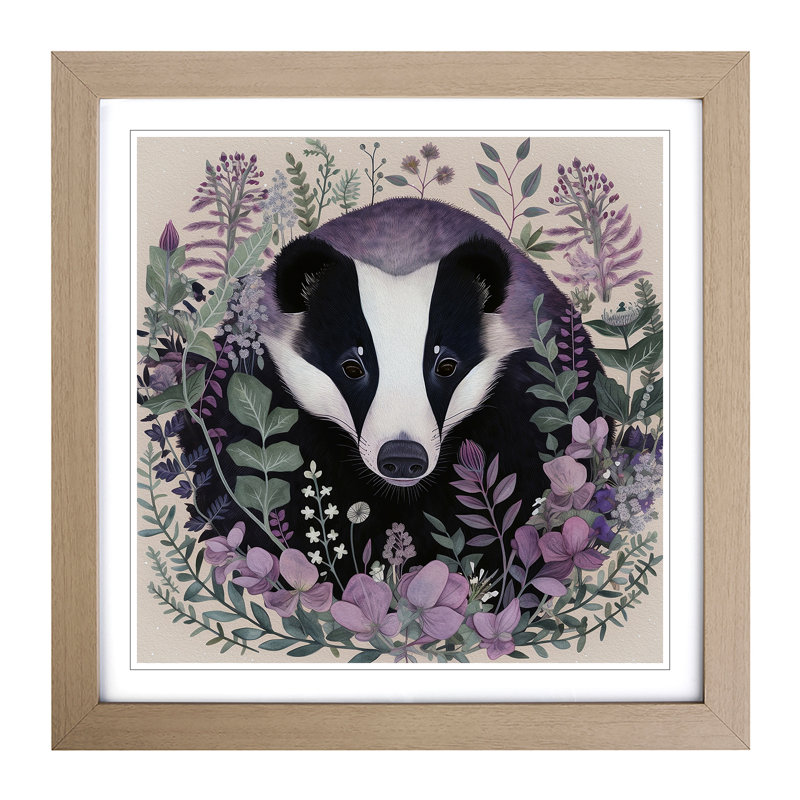 Single Picture Frame Print on Wood, Oak