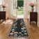 Farmhouse Floral Machine Washable Rug with Non Slip TPR Backing, Soft Non Shedding Scalloped Carpet, Low Pile Thin Floor Mats