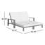 Double chaise longue d'extérieur en métal Hoyt-655394406-632828217