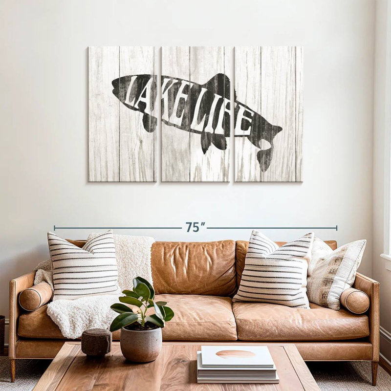 Plaque murale Kema Lake Life, H 36 po x l 57 po