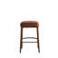 Tabouret de bar en faux cuir brun à hauteur de comptoir avec pieds et repose-pieds en métal, siège rembourré confortable pour îlot de cuisine, pub, comptoir de salle à manger, 2. Forme ovale, design ergonomique, matériau principal en polyuréthane-130040871