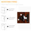 Rangement de cuisine de 63 po, armoire autoportante brun clair. 5 tablettes, 2 tablettes réglables, répond aux besoins de la salle à manger, rangement. Étagère avec look amélioré