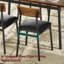Ensemble de table de salle à manger 5 pièces avec chaises rembourrées - Table de cuisine en bois et structure en métal, bord lisse, conception peu encombrante pour la salle à manger, appartement-550755337-550755339