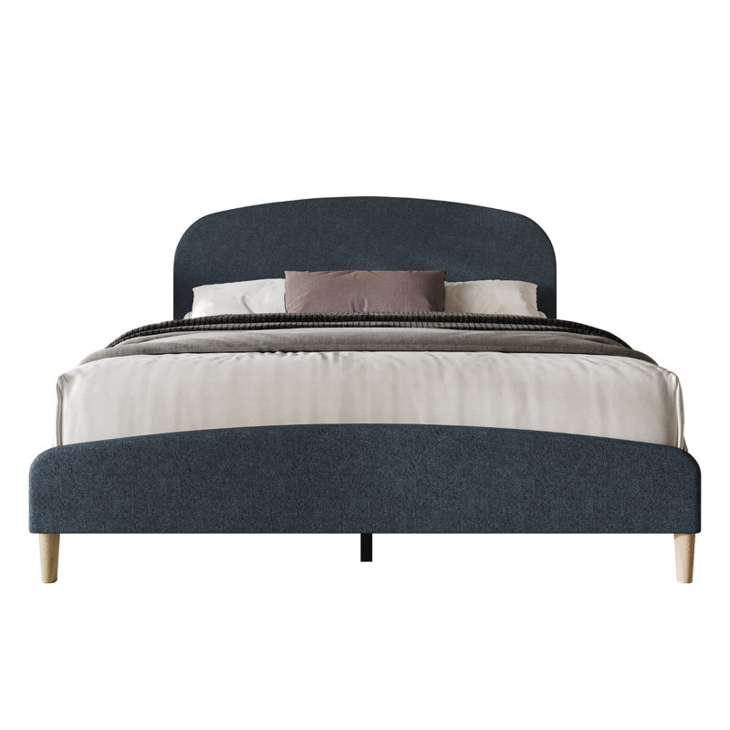 Britnei Upholstered Standard Bed, King, Blue