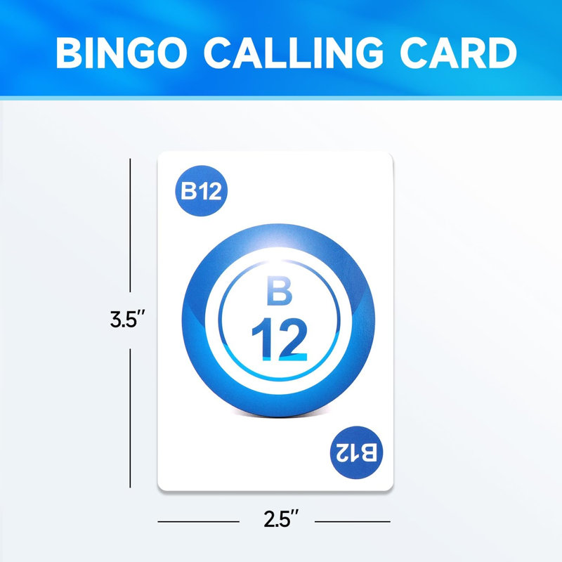 Cartes d'appels GSE Bingo, jeux de bingo rigides avec numéros à haute visibilité