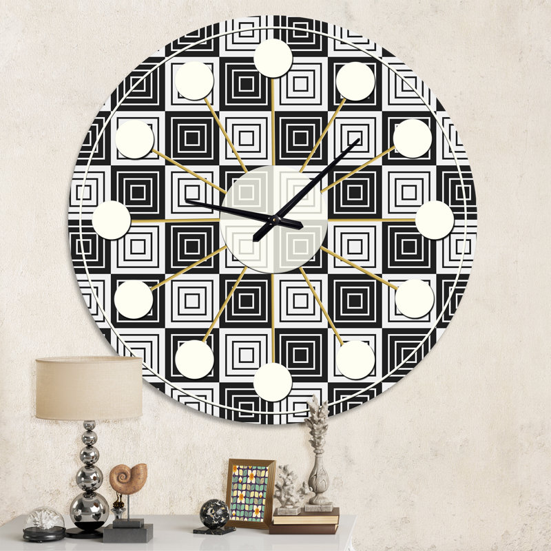 Horloge murale Mid-Century, Médium