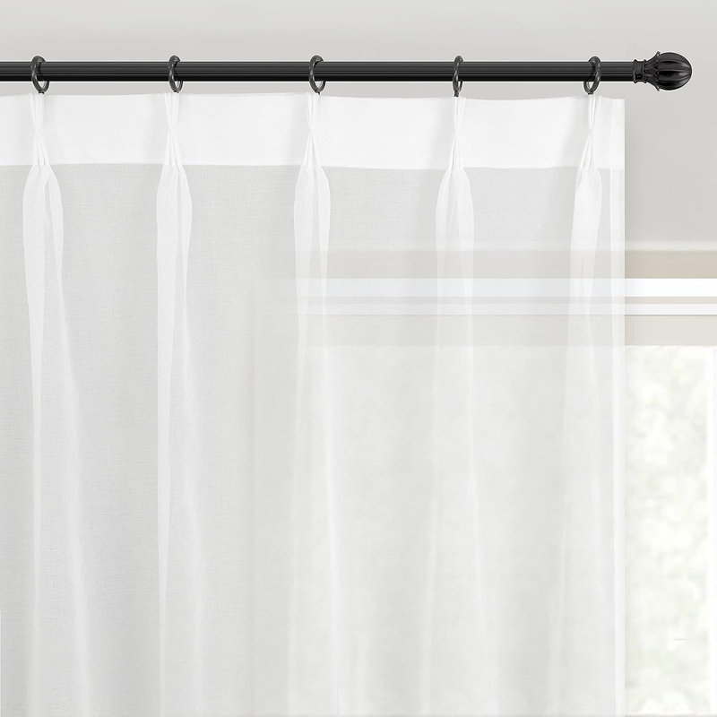 Rideau en polyester Darda, L 52 po x L 96 po