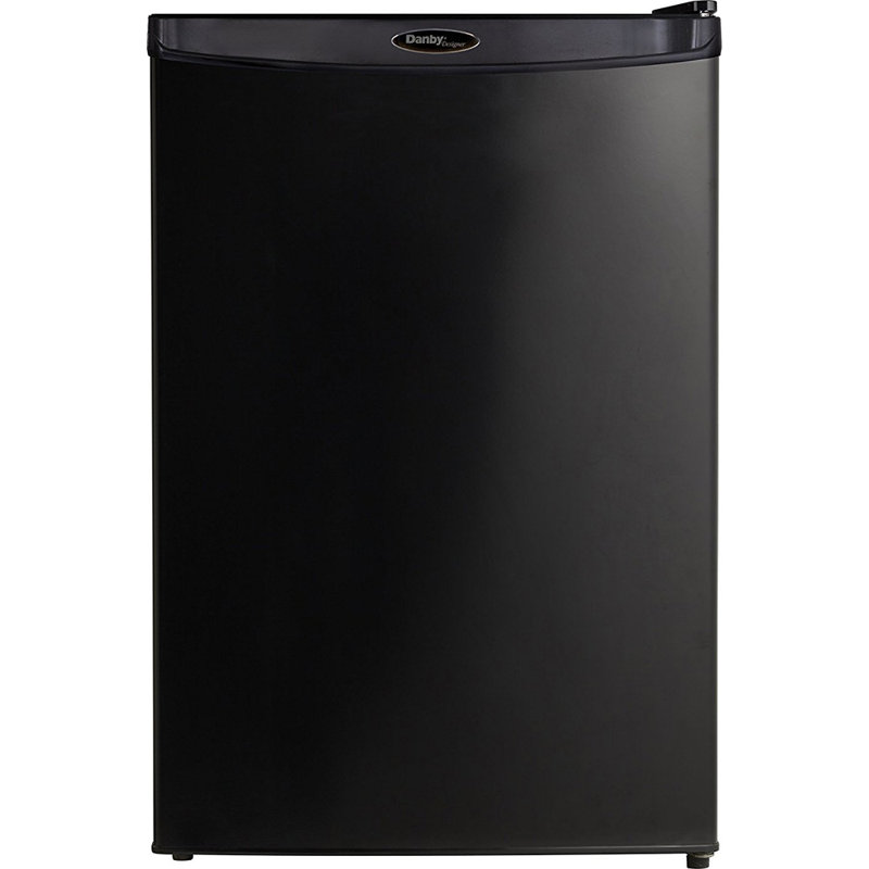 Compact Black Energy Star Freestanding Refrigerator with Reversible Door