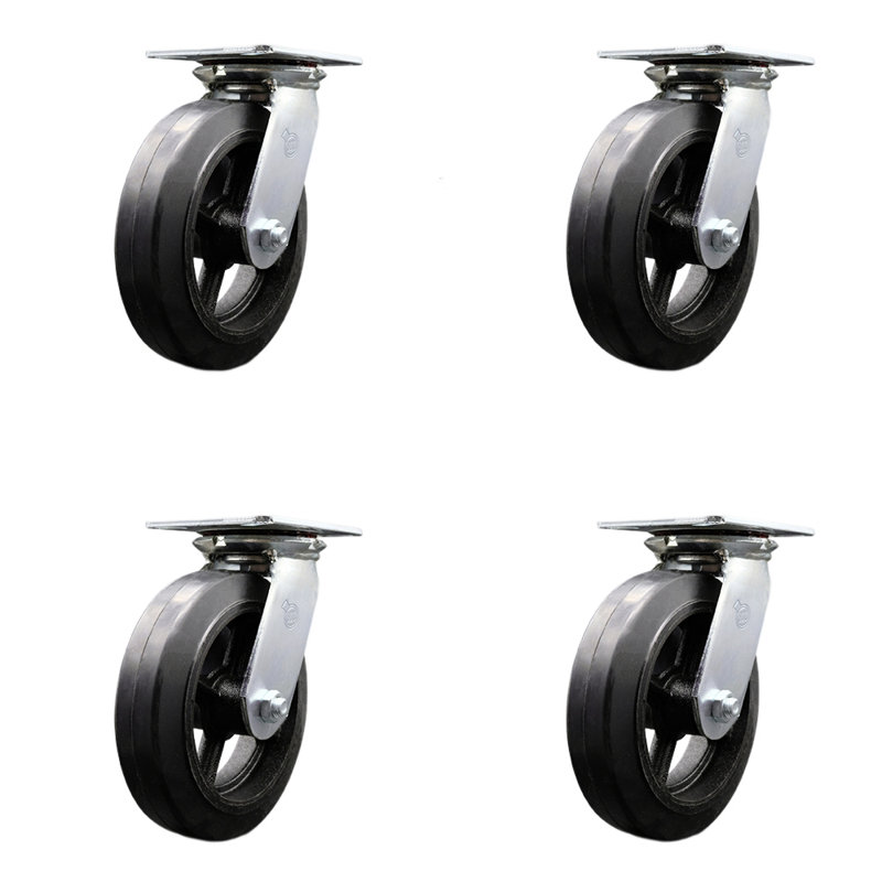 Rubber on Steel Casters