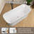 67'' L x 30'' W x 23'' H Freestanding Acrylic Soaking Tub Double SlipperDouble Slipper One-Piece Seamless Bathtub with Stainless Steel Drain in White