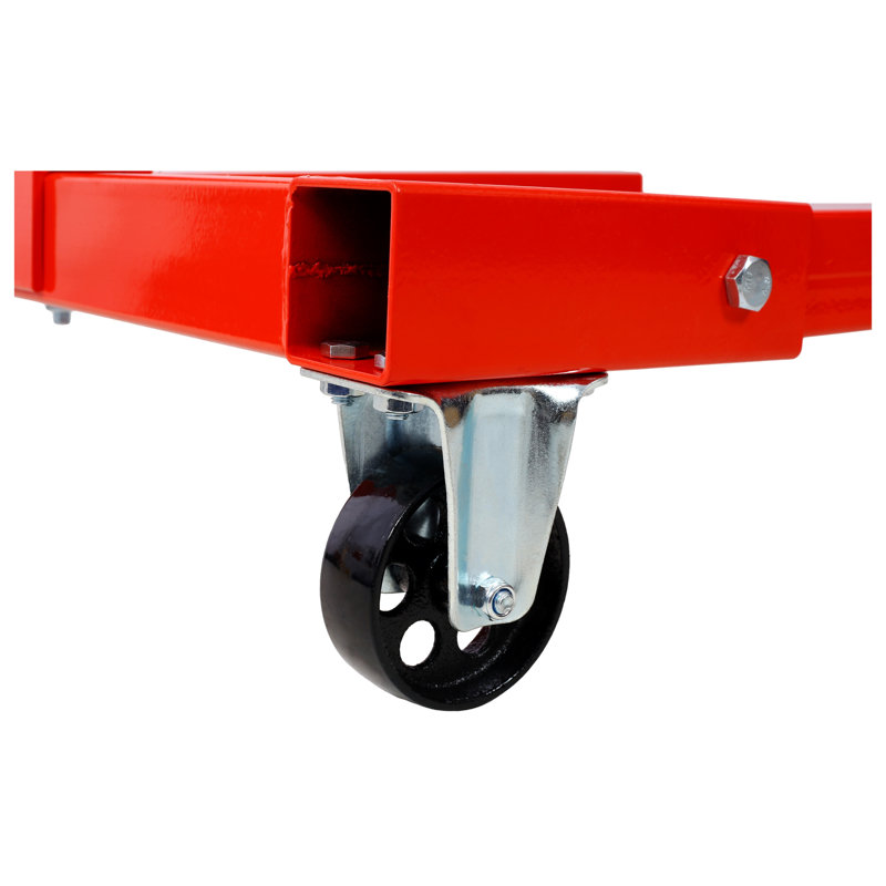 Support de moteur rotatif, capacité de 1500 lb, support de moteur mobile à 4 roues avec rotation de 360 degrés, rouge