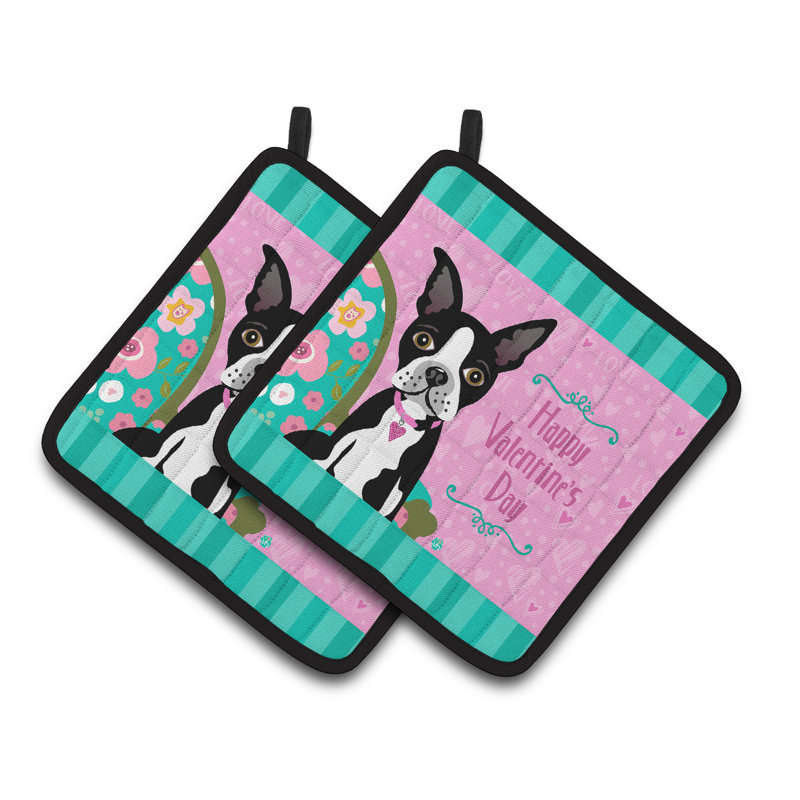 Caroline's Treasures Happy Valentine's Day Polyester Potholder