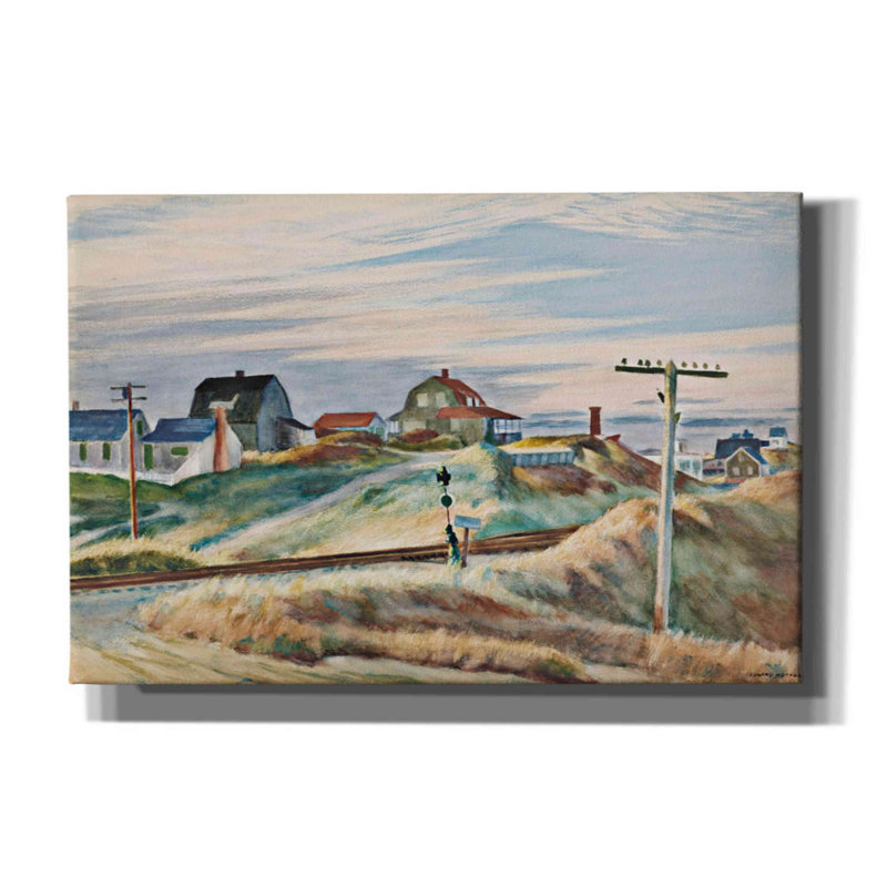 «Red At Barrel Studio» par Edward Hopper, art numérique sur toile, «Red Barrel Studio», H 12 po x l 18 po x P 0,75 po