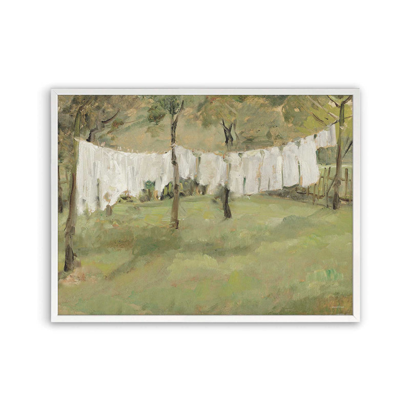«Laundry Day I» sur toile par impression à lettres et doublée, H 12 po x l 18 po, Papier avec cadre ouvert sans passe-partout