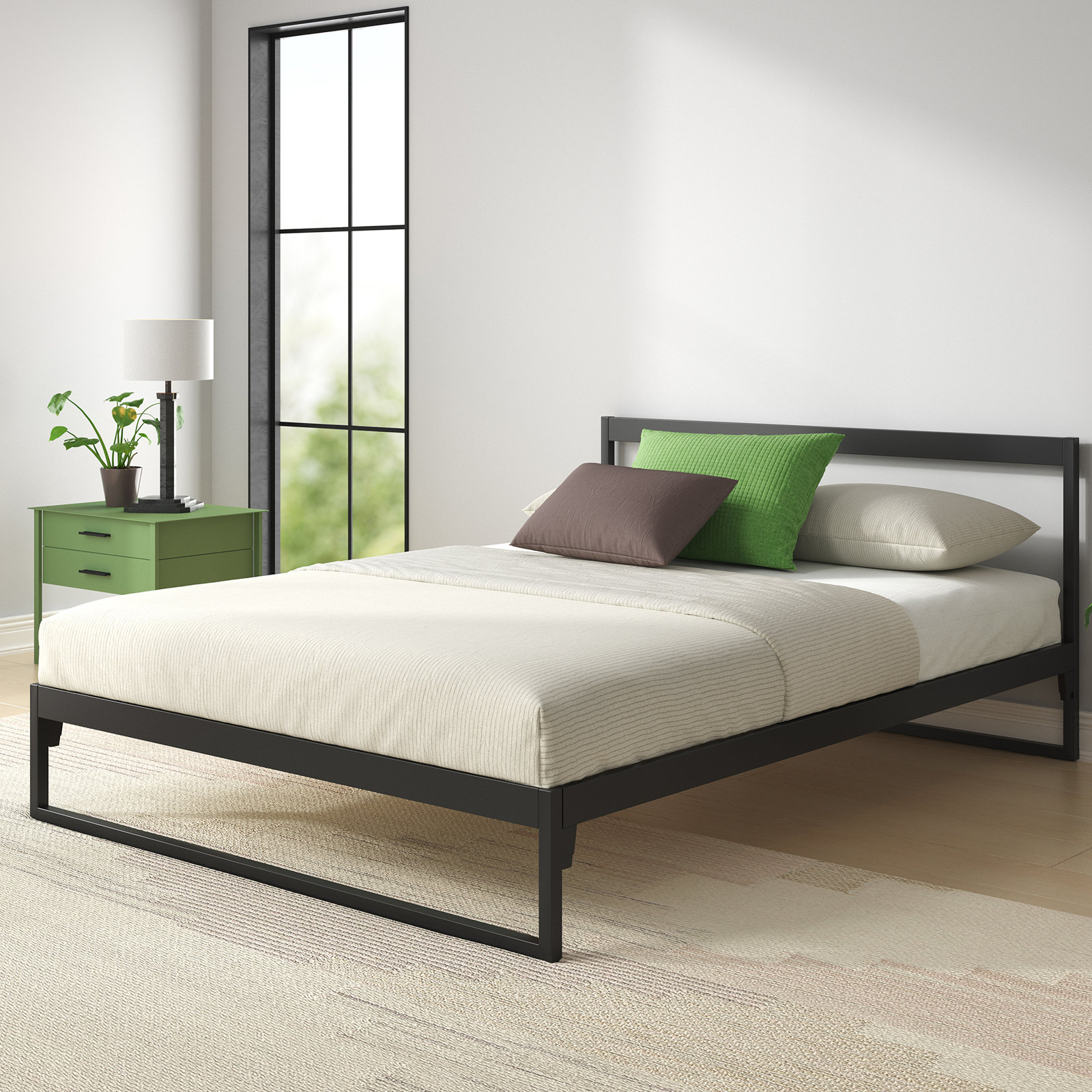 Aston Open-Frame Bed, Black, Full