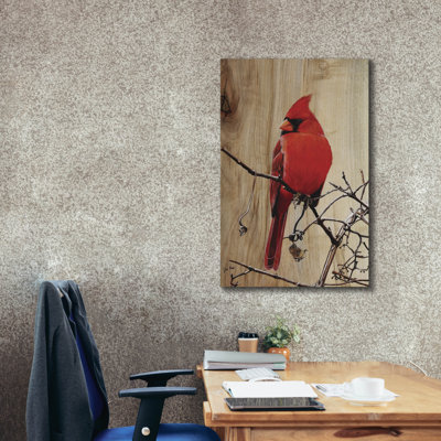 Toile épique Graffiti «Regal Cardinal» par Jim Brune, 26 po x 40 po
