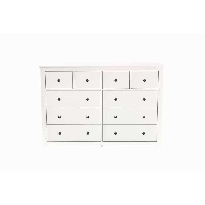 Commode moderne à 10 tiroirs pour la chambre à coucher - Vaste commode de rangement, robuste et sécuritaire, Blanc