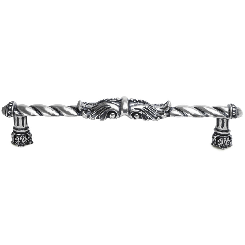 Poignée Acanthus de style roman, Argent argent, 6"
