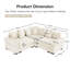 Canapé modulaire en velours côtelé en L 79 po-1673683715