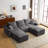 "110" L-Shaped Sectional Sofa-573499198
