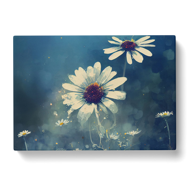 Glamorous Daisy Flowers - Wrapped Canvas, 35cm H x 50cm W x 3cm D