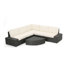 Ensemble de conversation modulaire en rotin 6 pièces avec coussins Guston