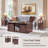 Willkie Farmhouse Nightstand Set , End Table with Charging Station, w/Barn Door & Open Shelves-1929113205