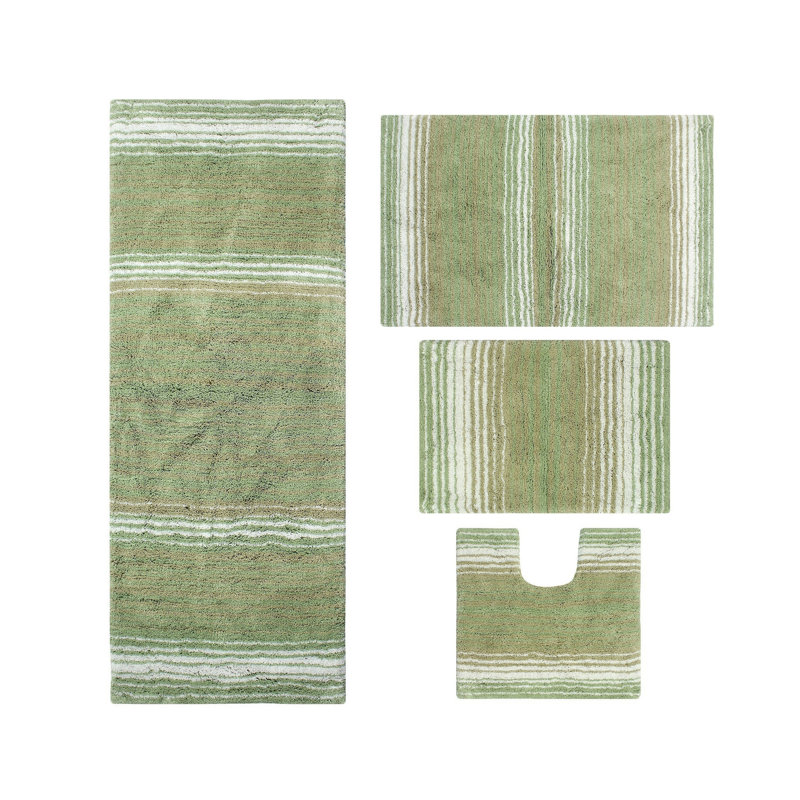 Alamanno 4 Piece Bath Rug Set, Sage