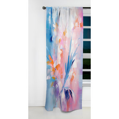 Jaqueline - Abstract Floral Floral Blackout Curtain - 1 Panels