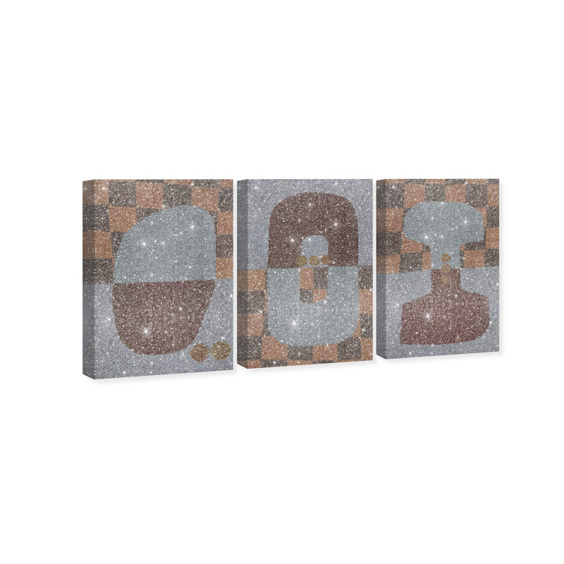 Checkered Dominos Set Set by Oliver Gal, 24" H x 16" W, Gallery Wrapped